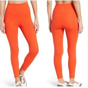 Carbon38 Red Orange High Rise 7/8 Leggings with pockets